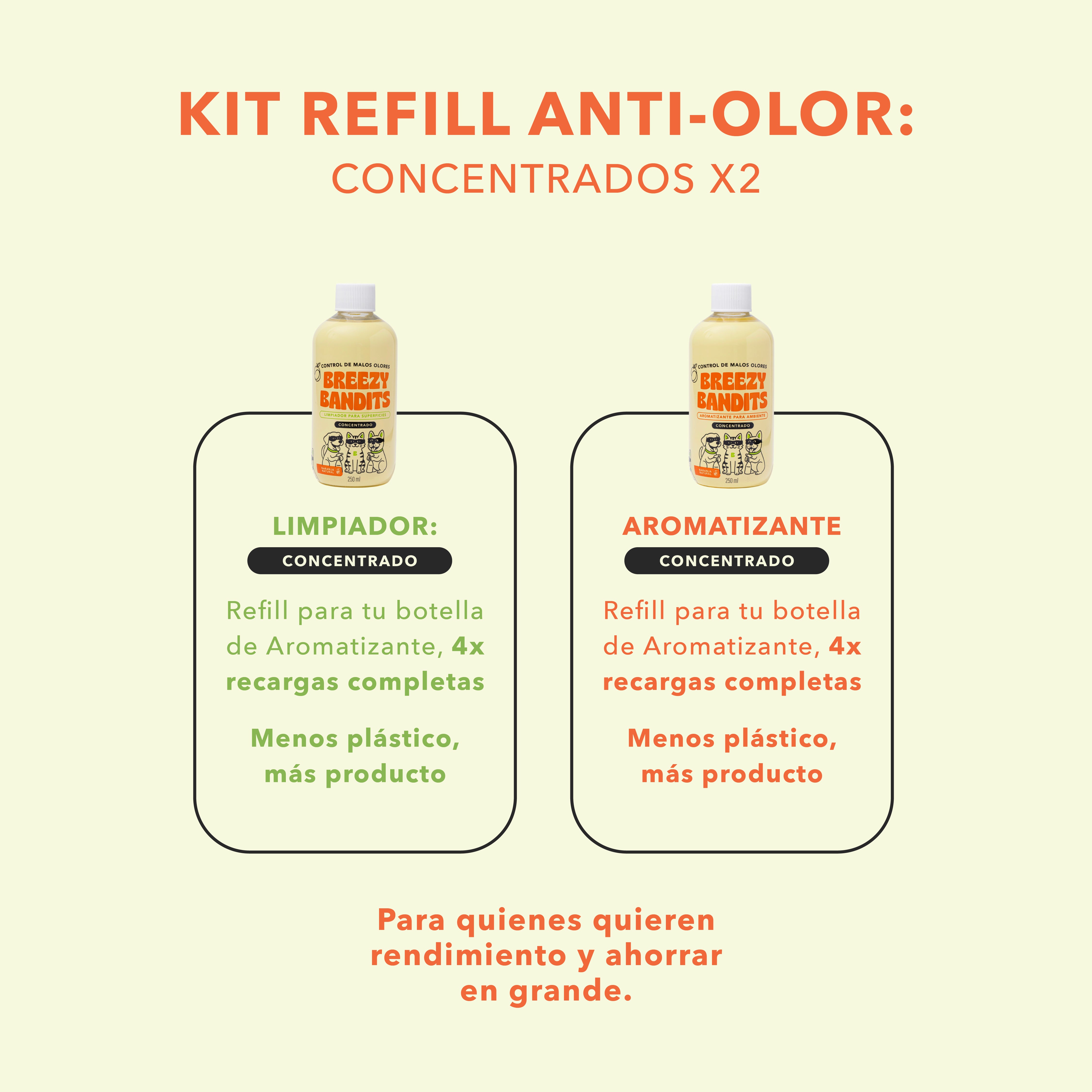 Kit Refill Anti-Olor: Concentrados x2