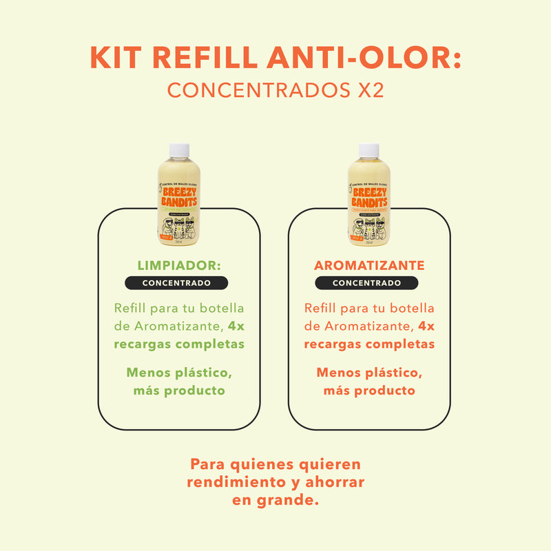 Kit Refill Anti-Olor: Concentrados x2