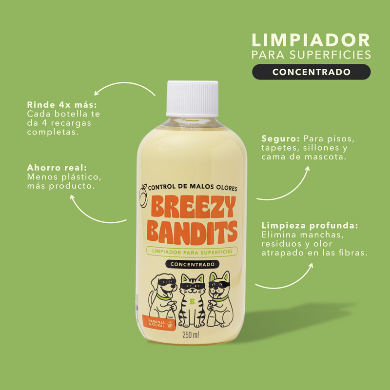 Concentrado Limpiador Anti-Olor (Rinde x4) 250 ml